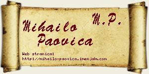 Mihailo Paovica vizit kartica